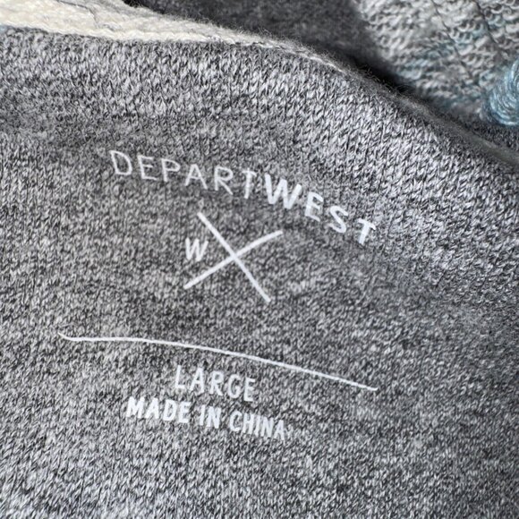 Depart West Women Stripe Long Sleeve Kangaroo Pocket Pullover Hoodie Large - Picture 5 of 6